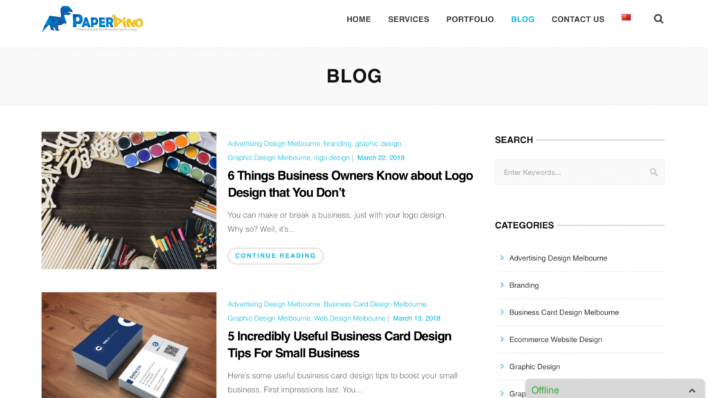 Business blog for Small business website